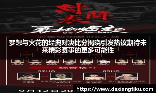 威廉体育williamhill梦想与火花的经典对决比分揭晓引发热议期待未来精彩赛事的更多可能性